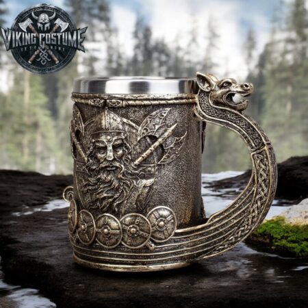 Viking Beer Mug – Resin Body with Stainless Steel Lining